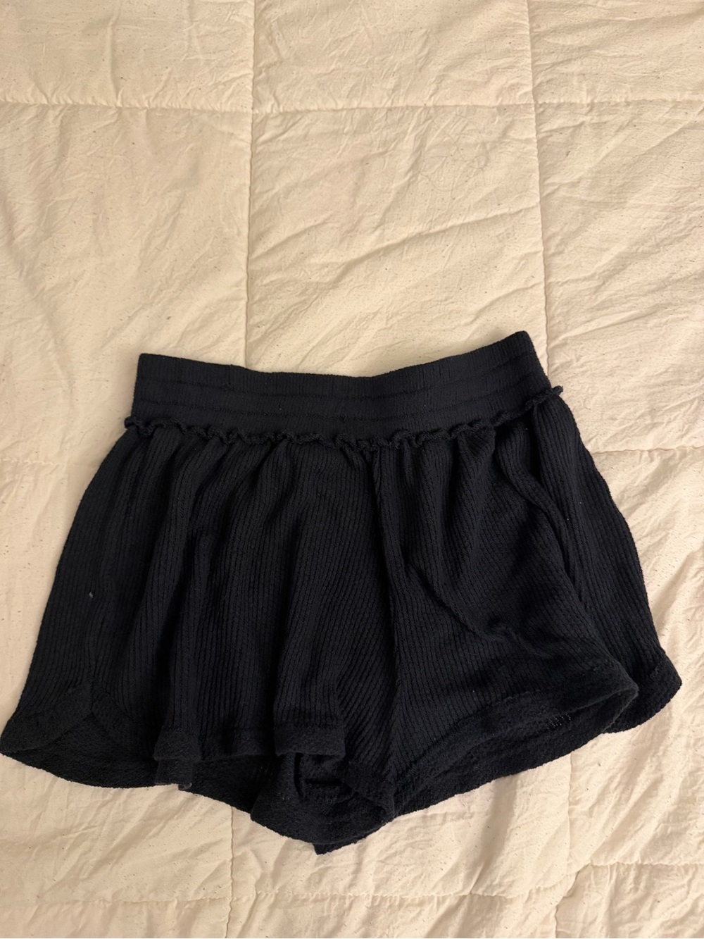 Urban Outfitters Black Ribbed Knit Shorts
